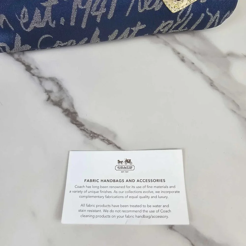 Coach Poppy New York Script Y2K Baguette Shoulder Bag - Picture 7 of 11